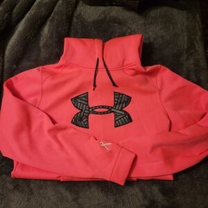 Under Armour Neon Pink Sweatshirt with Black Logo